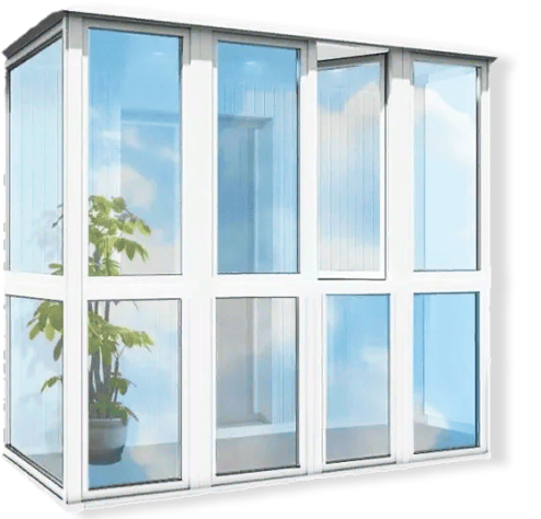 Остекление балконов под ключ